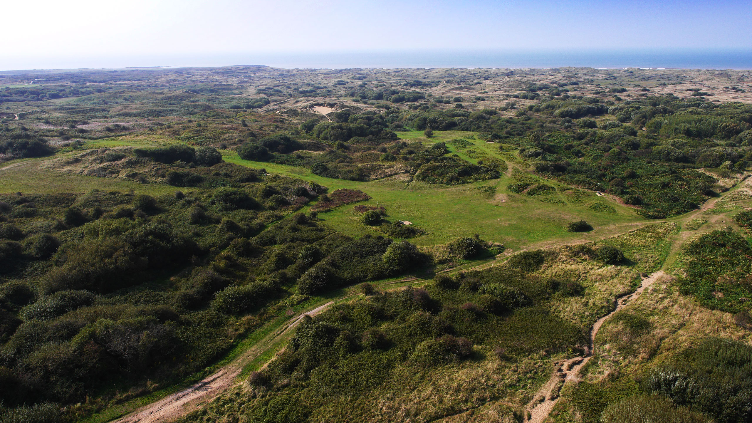 Overhead view of Kenfig Nature Reserve