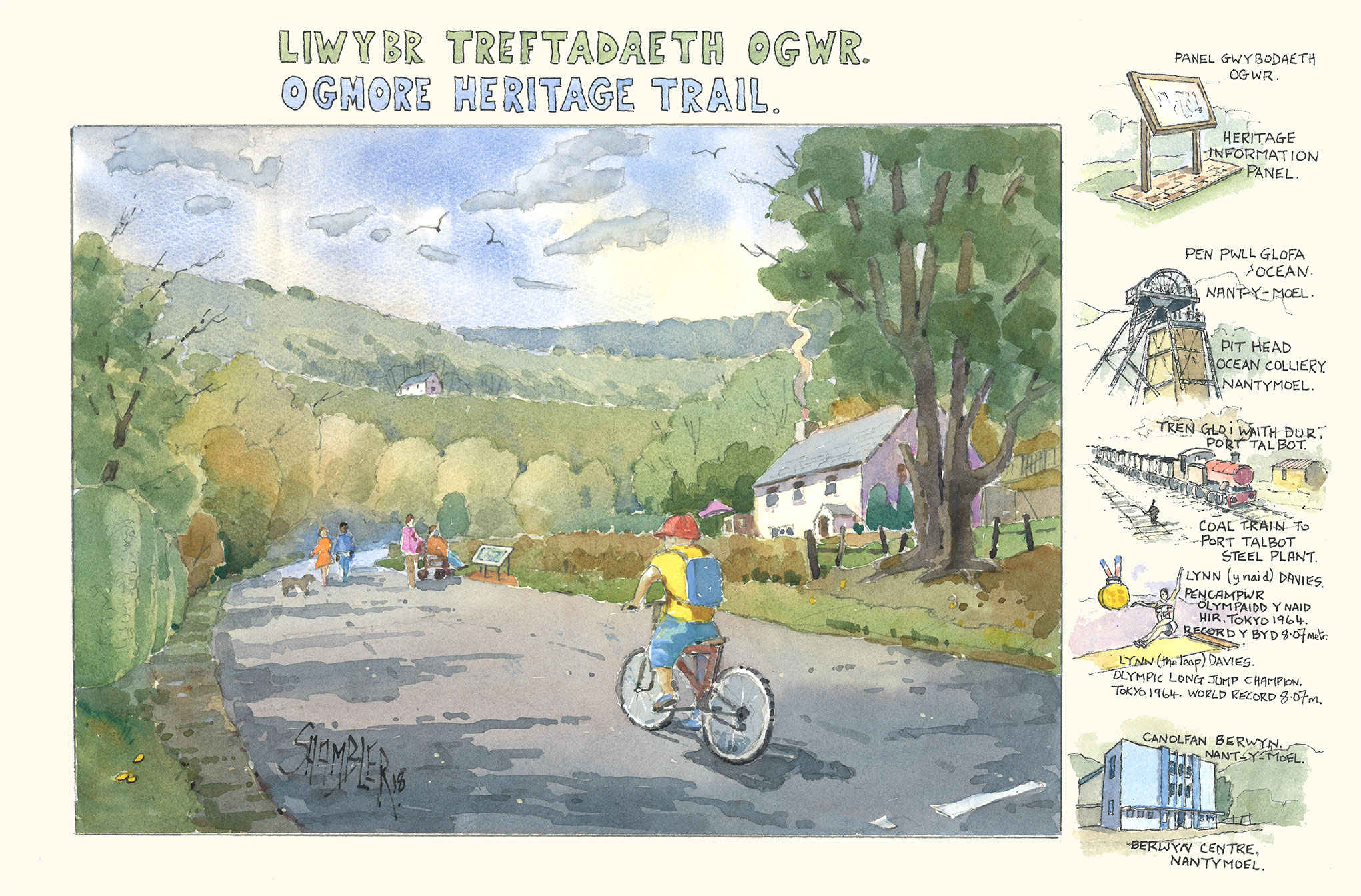 Ogmore Valley Heritage Trail artist impression