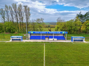 The stand at Cefn Cribwr FC
